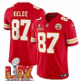 Men & Women & Youth Kansas City Chiefs #87 Travis Kelce Red 2025 Super Bowl LIX Patch F.U.S.E. Vapor Limited Stitched Jersey,baseball caps,new era cap wholesale,wholesale hats
